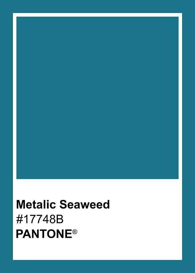 Metallic Seaweed Pantone Color Swatch