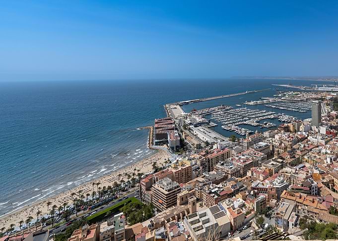 Aerial View of Alicante Coastline