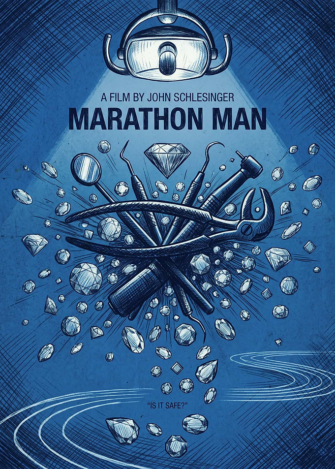 Marathon Man Movie Crime Thriller Vintage Art