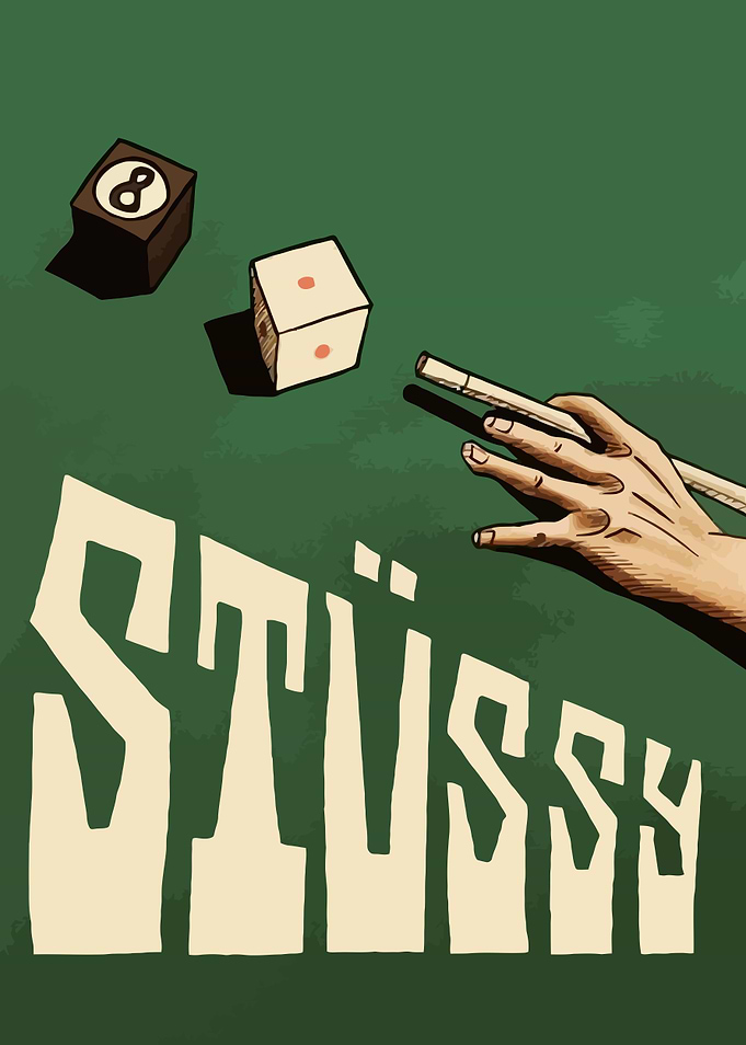 Graphic Illustration with Dice Trending Poster