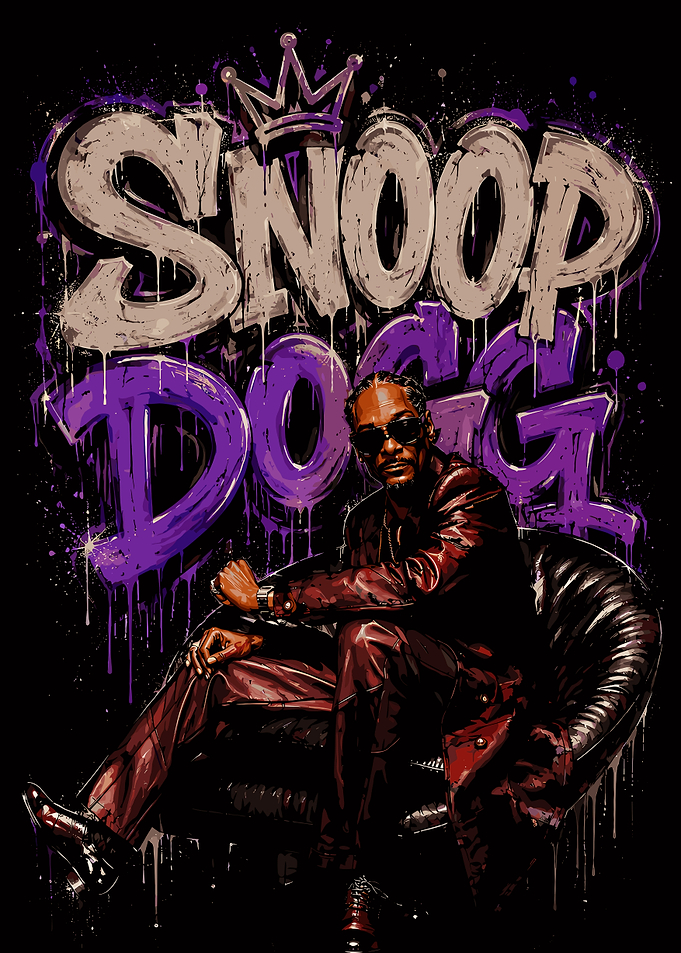 Snoop Dogg Graffiti Style Portrait