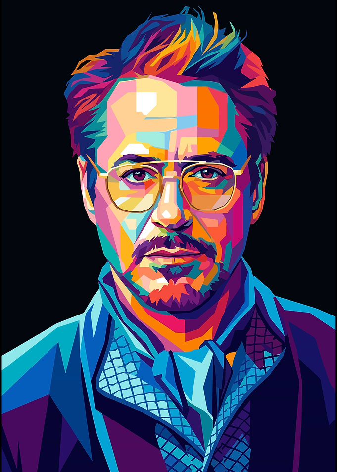 Robert Downey Jr. Pop Art Portrait