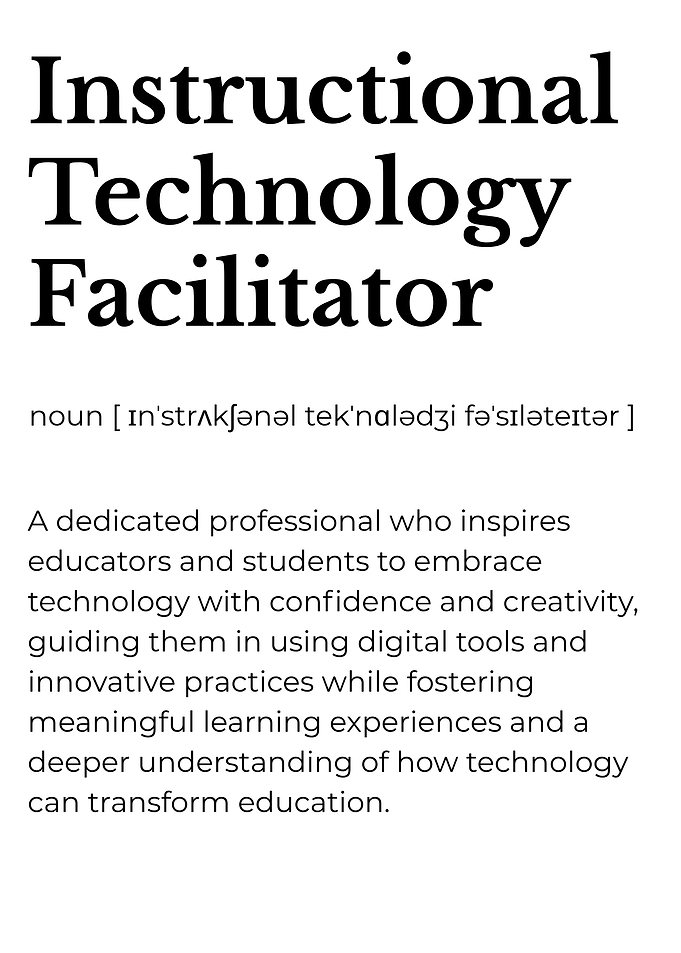 Instructional Technology Facilitator Definition Poster