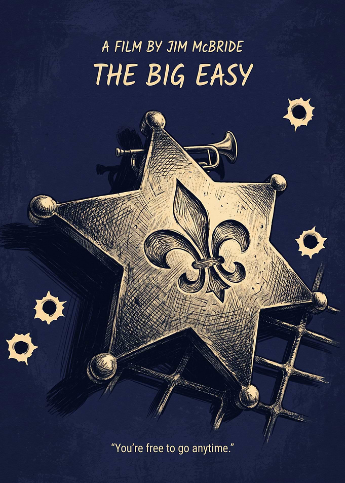 The Big Easy Movie Crime Mystery Retro Poster