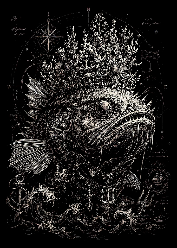 Abyssal King Fish Illustration