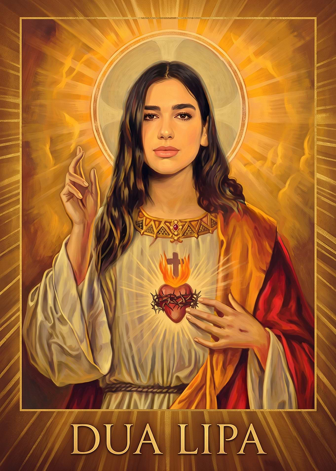 Dua Lipa Sacred Heart Portrait
