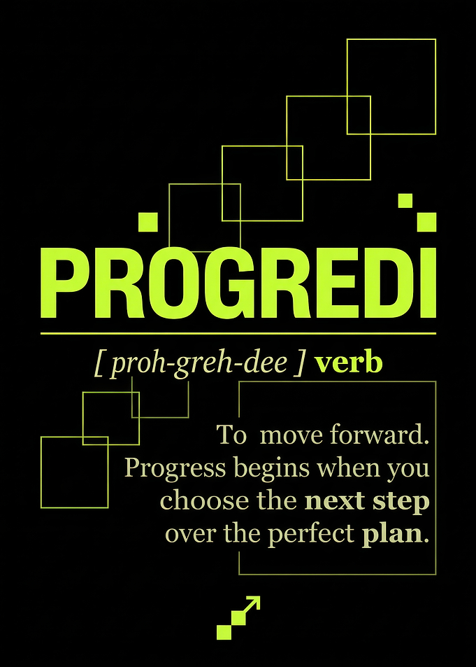 Inspirational Progredi Definition Poster