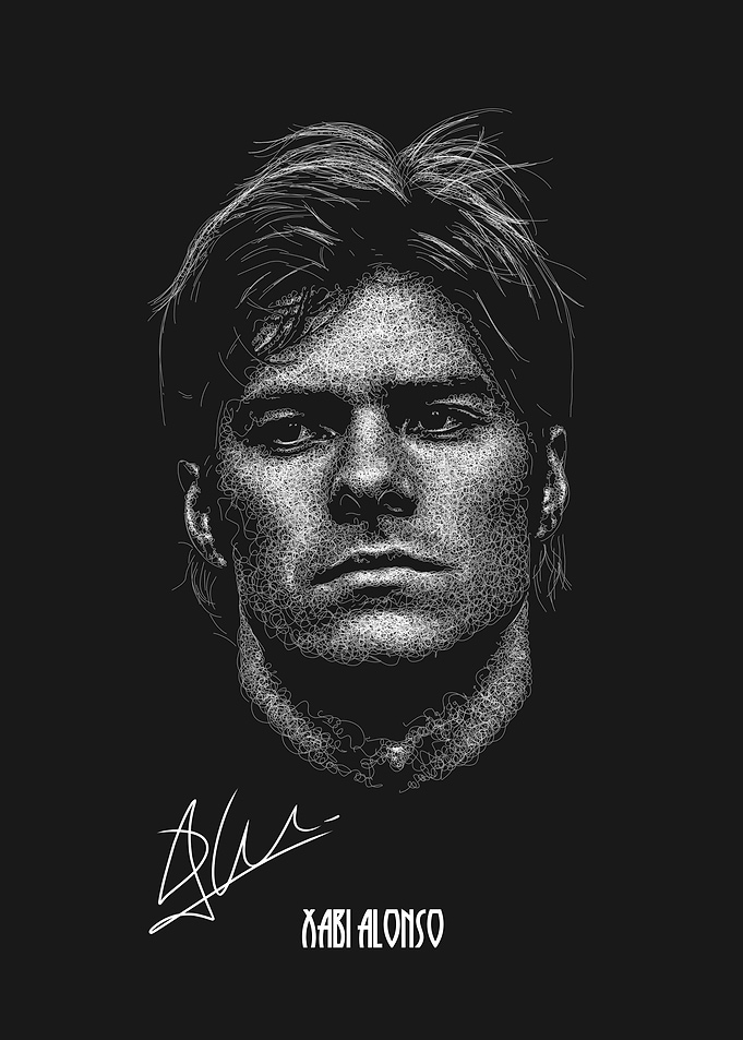 Xabi Alonso Scribble art