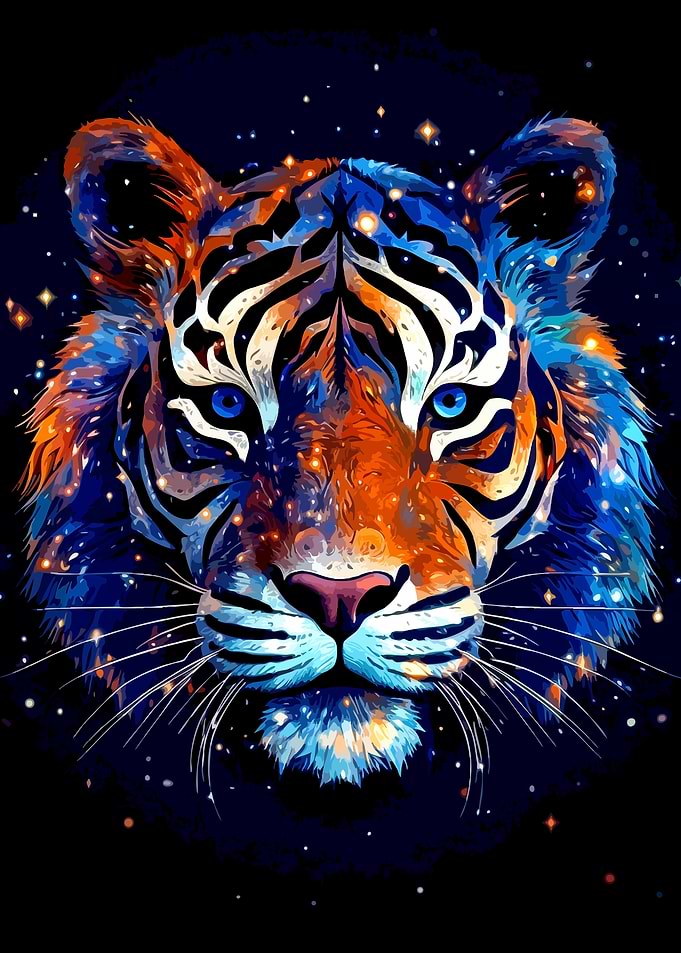 Cosmic Tiger Portrait