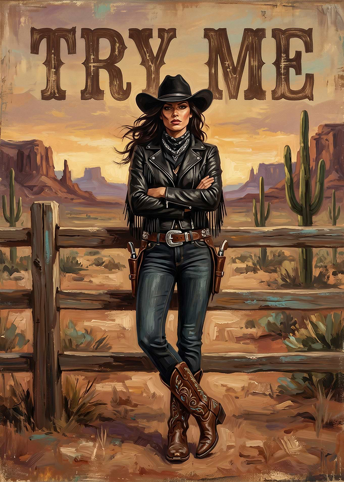 Cowgirl Poster Try Me