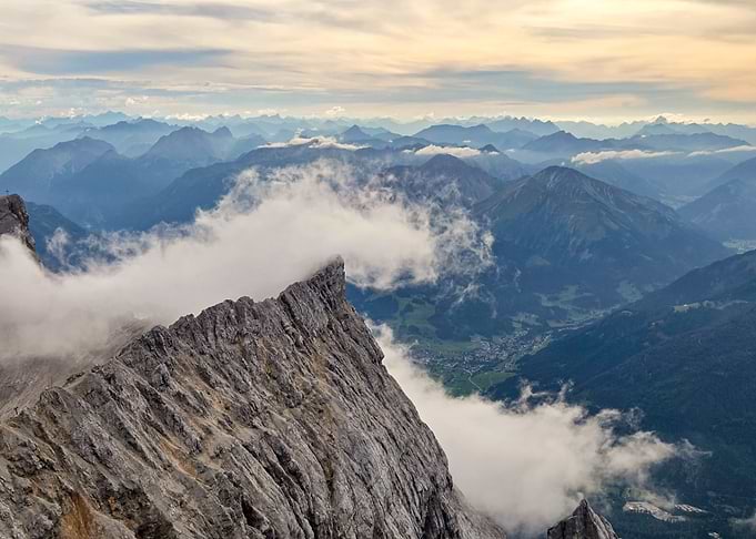 Dramatic Alpine Mountain Peak View