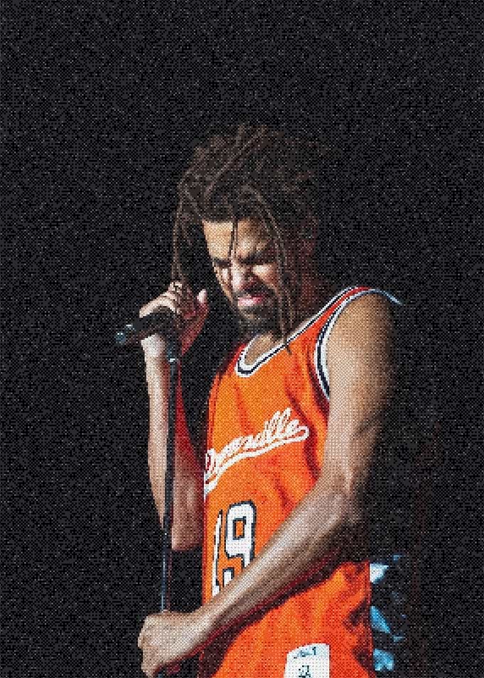 J. Cole Performing in Orange Jersey