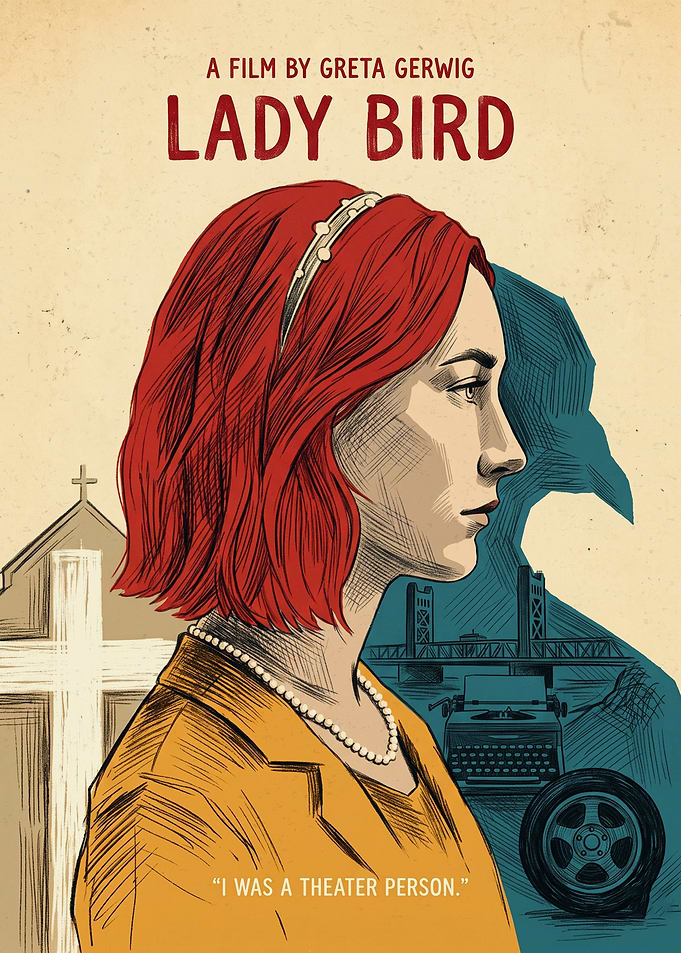 Lady Bird Movie Coming Of Age Drama Print