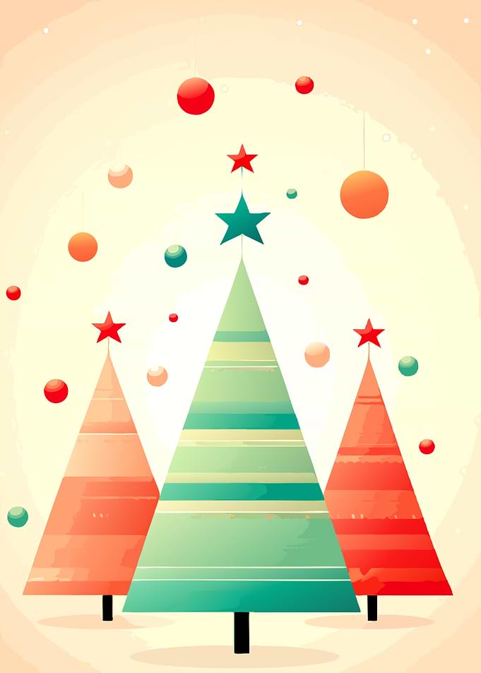 Minimalist Christmas Tree Illustration