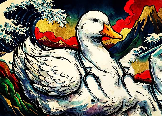 Doctor Duck Japanese Art Style