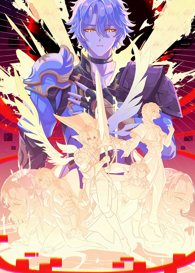 Anime Fantasy Warrior Collage