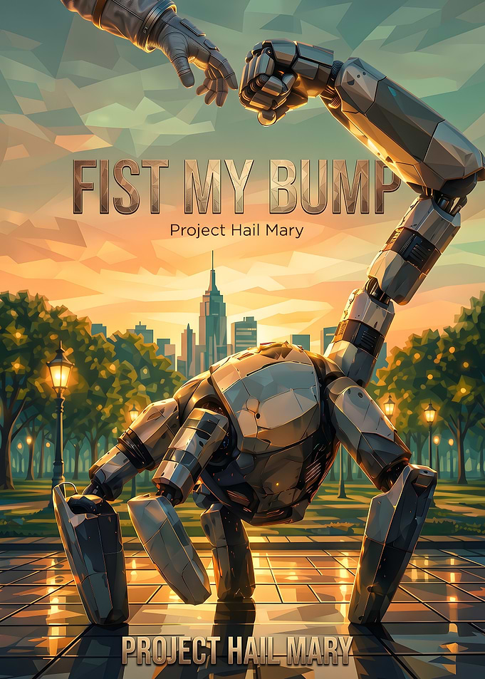 Project Hail Mary Fist Bump Poster