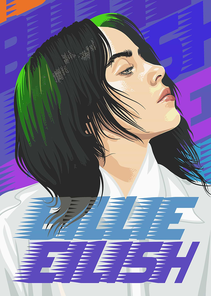 Billie Eilish Pop Art Portrait