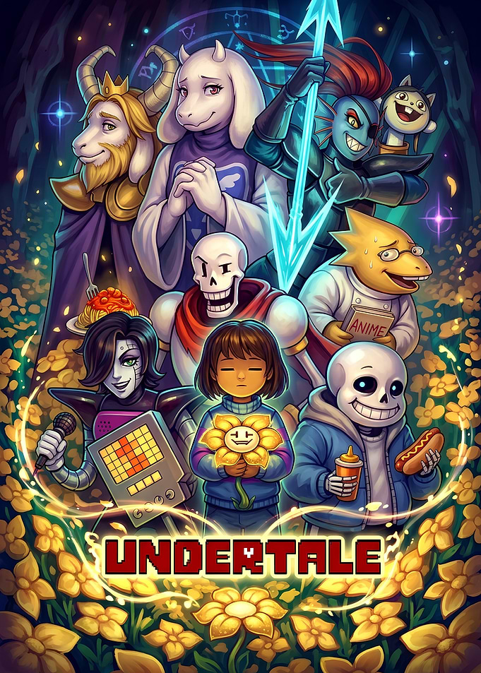 Undertale Character Ensemble Poster