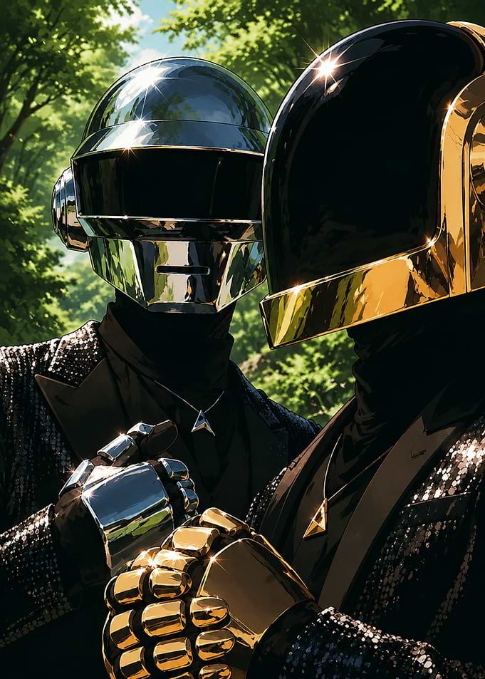 Daft Punk Duo in Forest