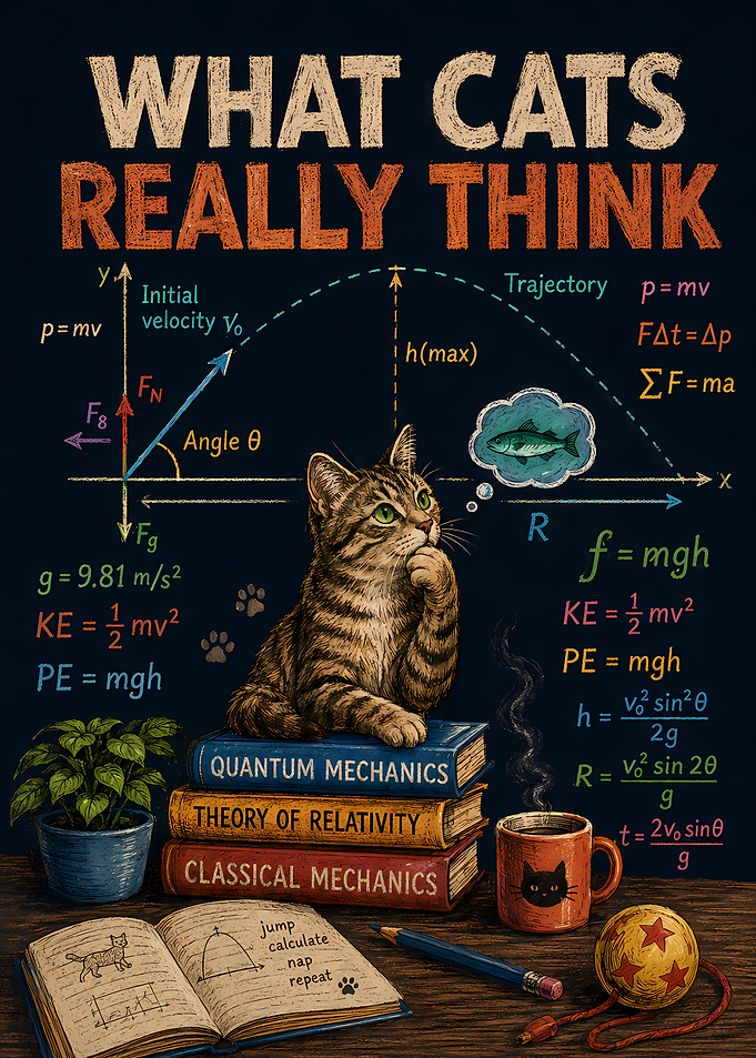 What Cats Really Think Physics Poster