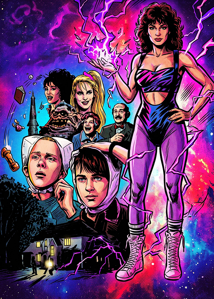 80s Retro Style Movie Collage Art