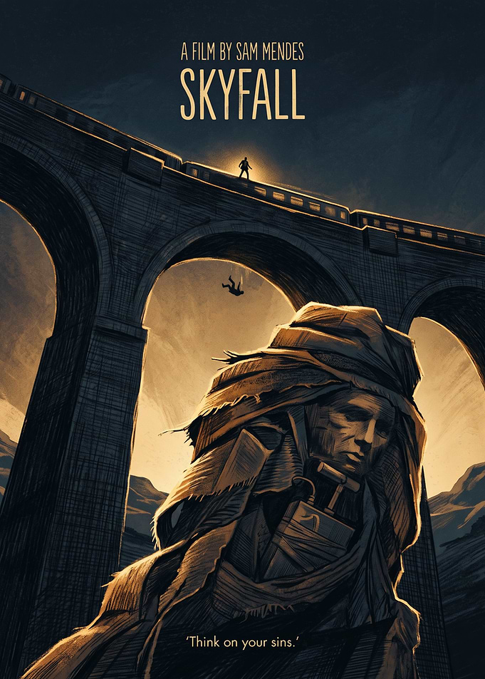 Skyfall Movie 007 Spy Action Thriller Poster