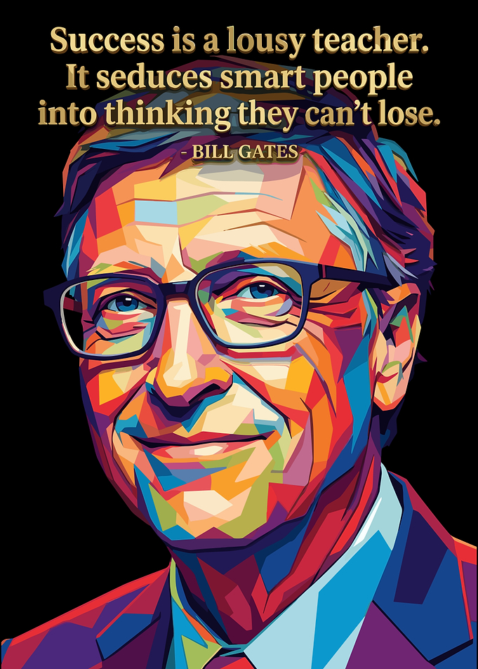 Bill Gates Pop Art Quote Poster