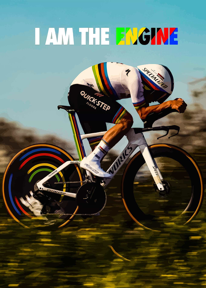 I Am The Engine Cycling Poster