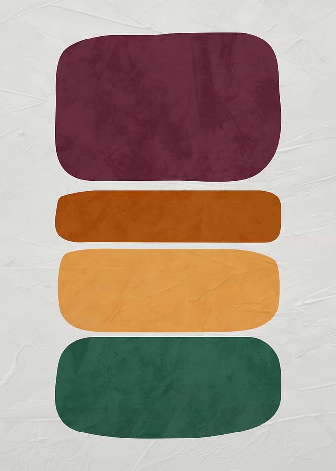 Minimalist Abstract Stacked Color Blocks
