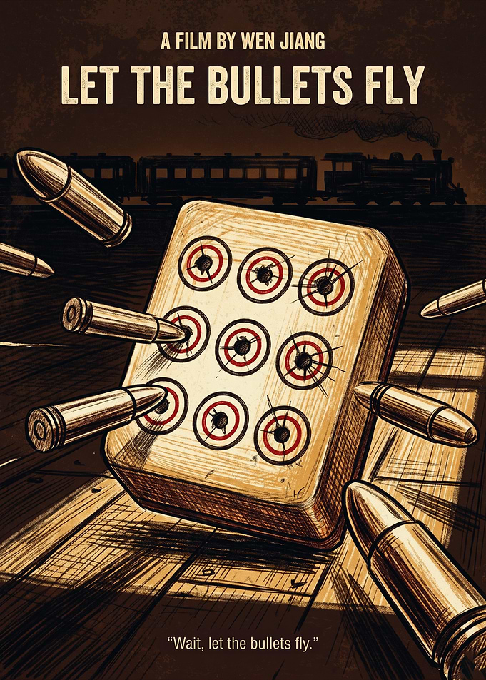 Let The Bullets Fly Movie Western Action Print