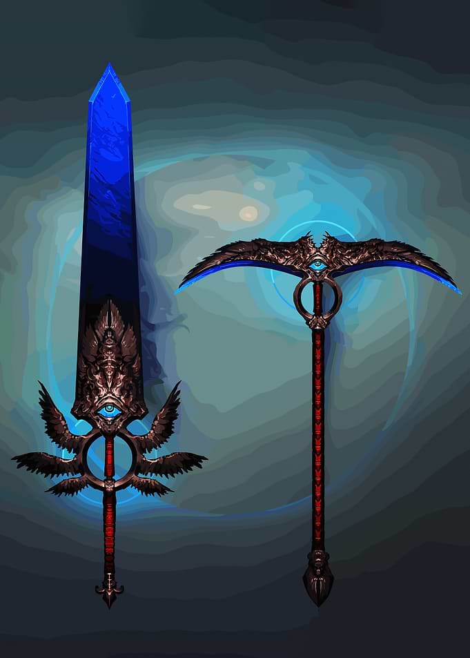 Fantasy Sword and Pickaxe Set