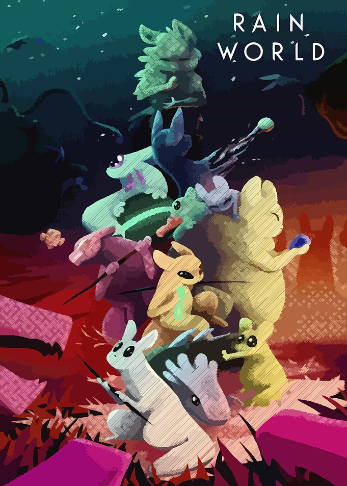Rain World Slugcat Character Poster