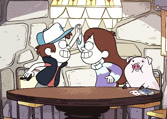 Dipper and Mabel High Five
