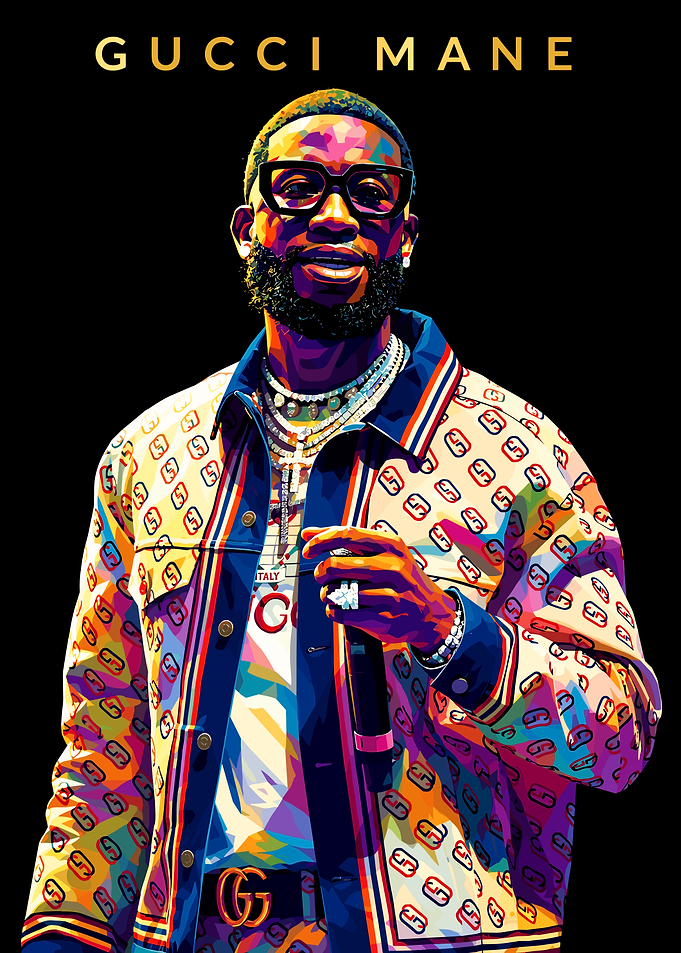 Gucci Mane Pop Art Portrait