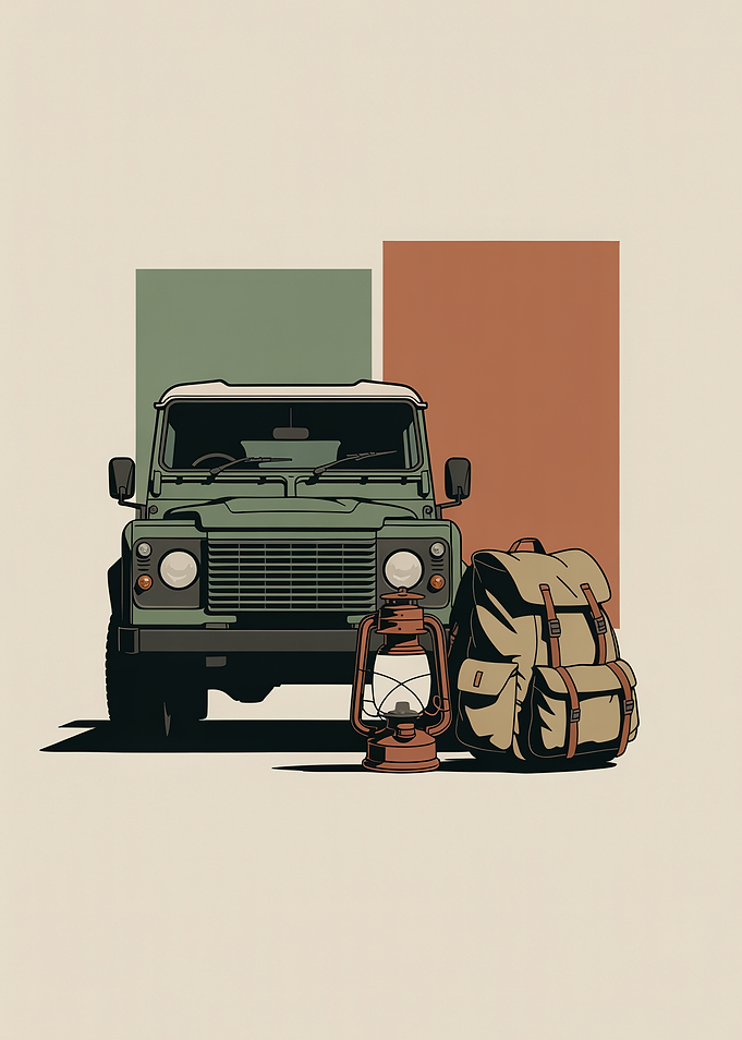 Vintage Off-Road Adventure Illustration