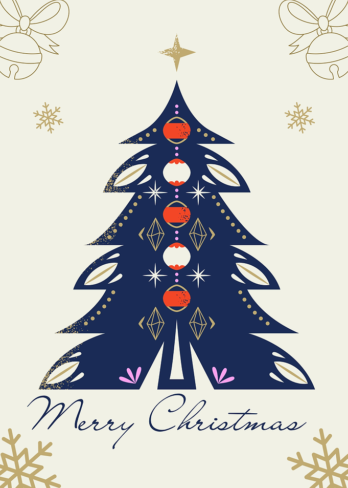 Modern Merry Christmas Tree