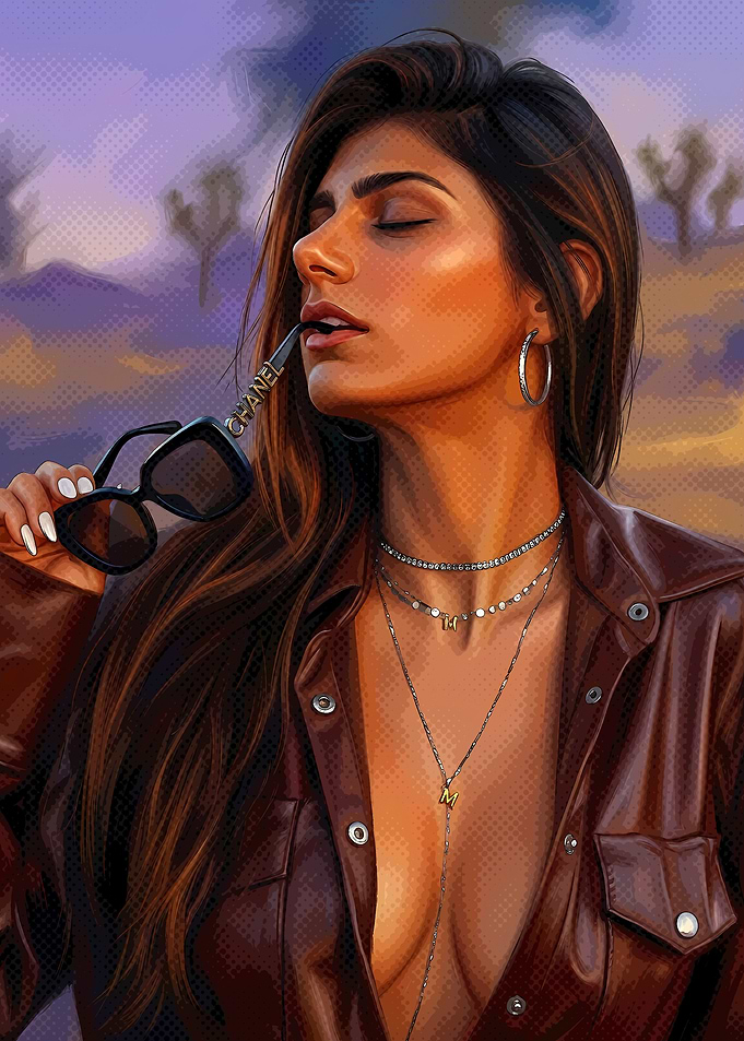 Mia Khalifa Portrait with Chanel Sunglasses