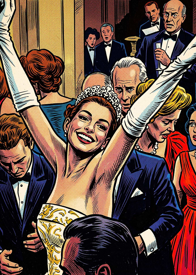 Retro Comic Style Gala Celebration