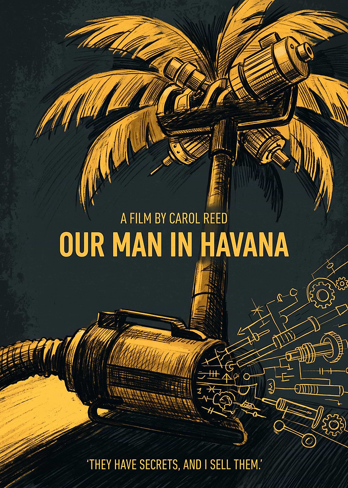 Our Man In Havana Movie Spy Comedy Vintage Art