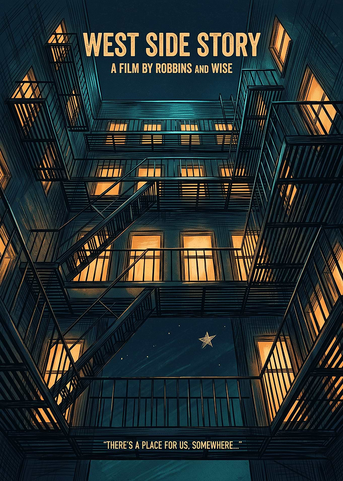 West Side Story Movie Musical Drama Retro Art