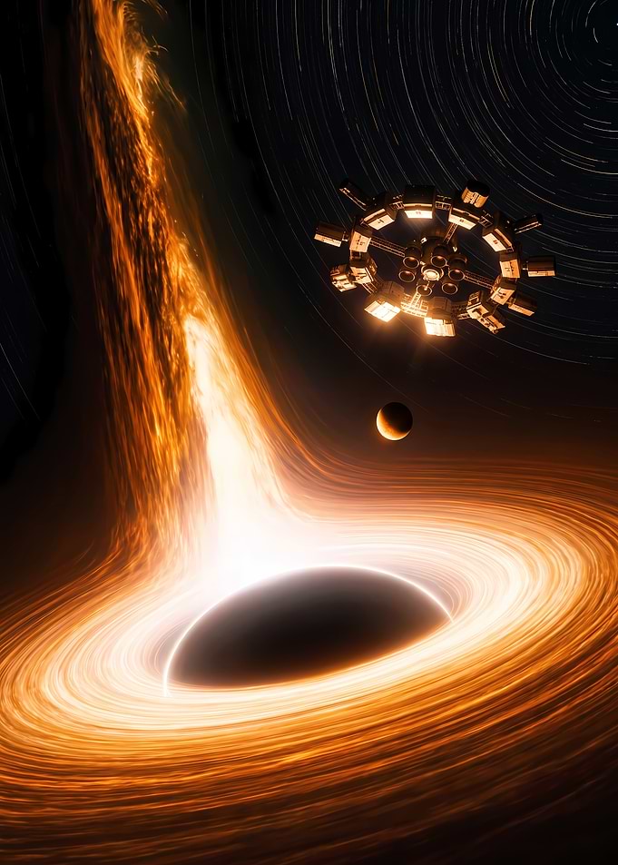 Interstellar Gargantua Black Hole Scene