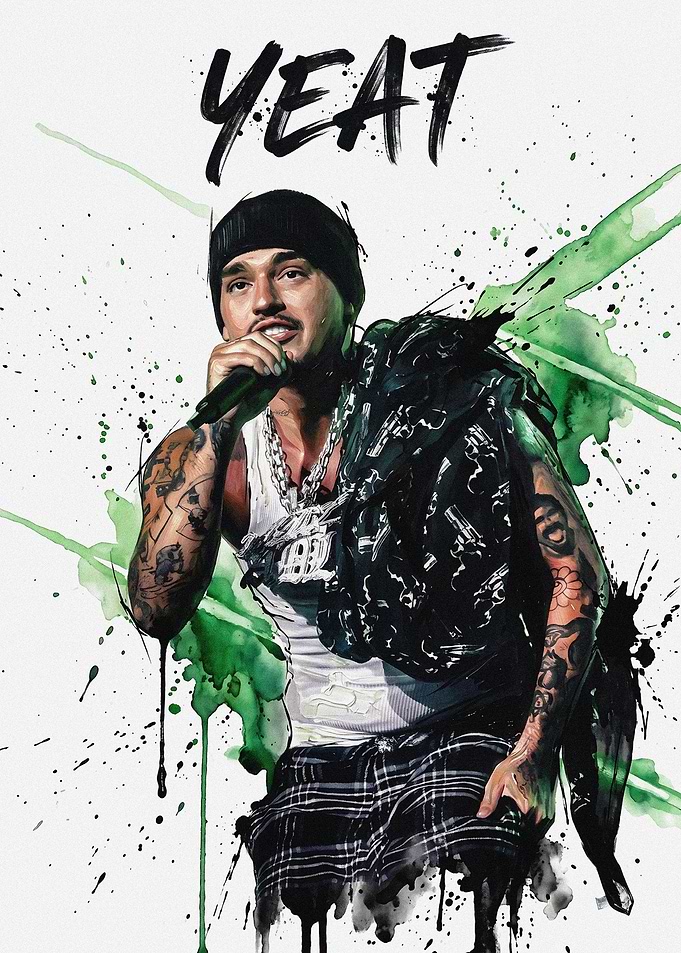 Yeat Artistic Portrait Poster