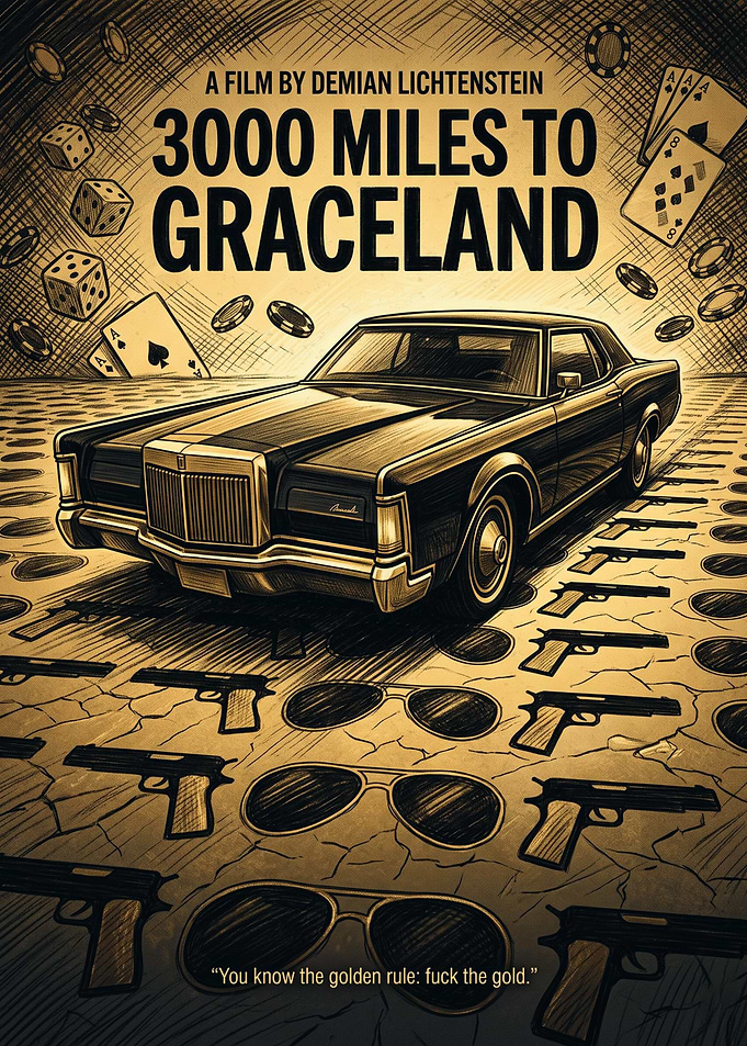 3000 Miles To Graceland Movie Action Print