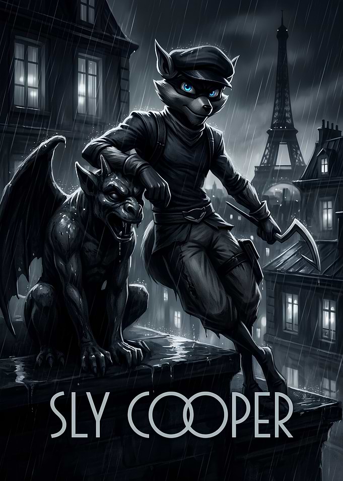 Sly Cooper Rooftop Paris Night