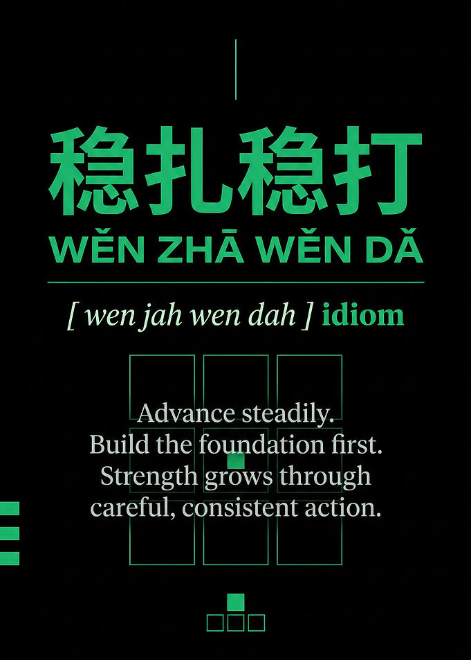 Chinese Idiom Motivational Poster