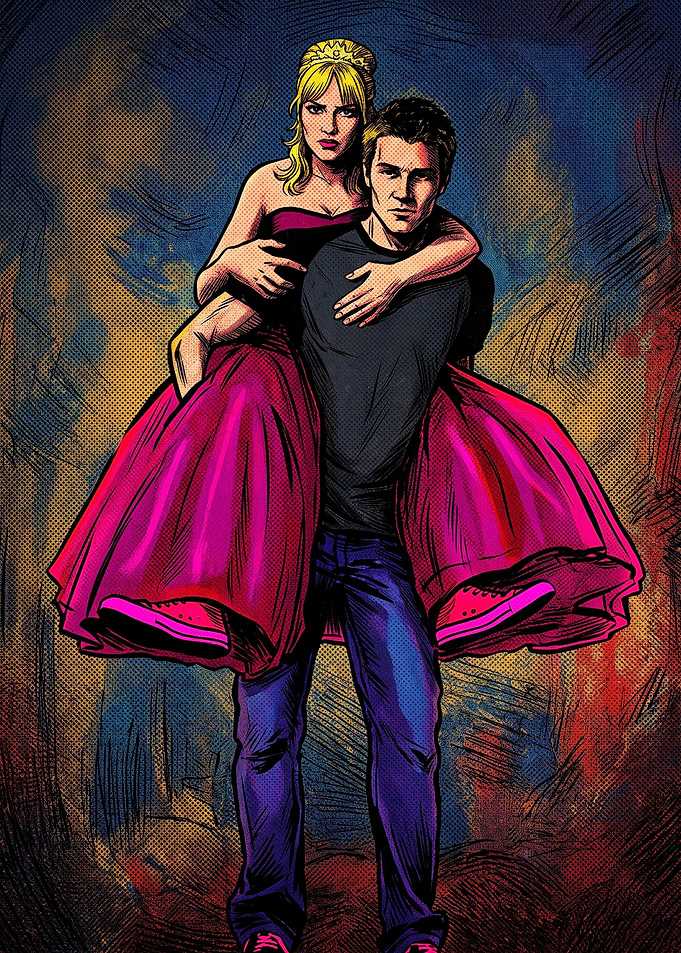 Buffy and Angel Comic Art