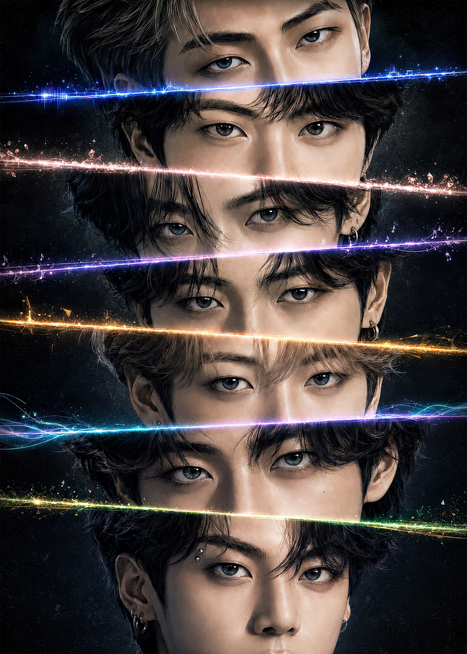 K-pop Idol Group Composite Portrait