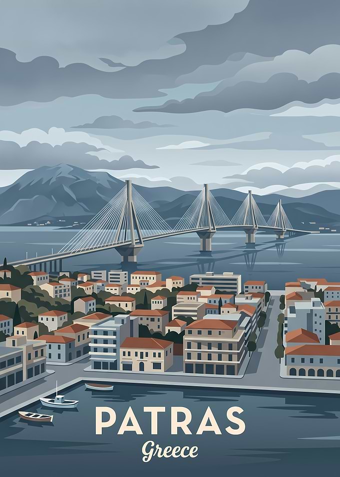 Patras Greece Travel Poster