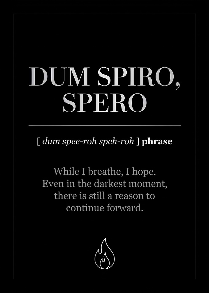 Dum Spiro Spero Inspirational Quote Poster